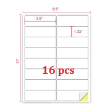 Custom Office A4 Size Blank Shipping Labels Address Stickers 16UP